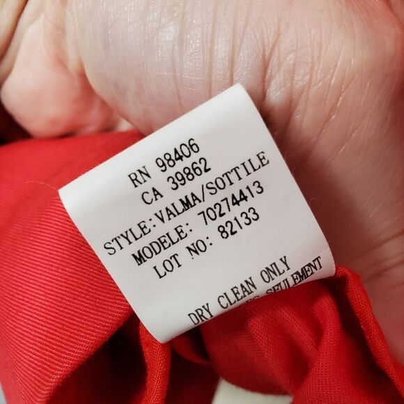 THEORY jacket Valma‎ red coat double breasted trench coat M - Picture 8 of 9